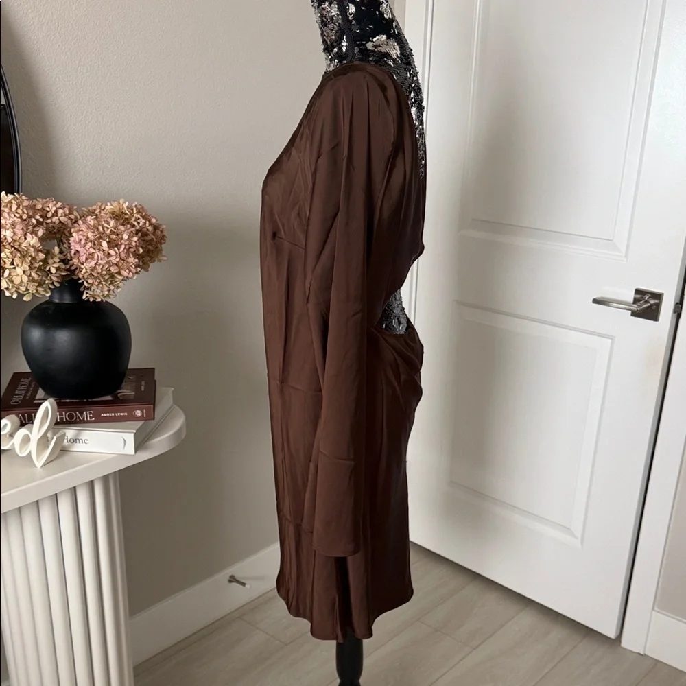 a new day Chocolate brown Women's Twist Back Dress - Picture 3 of 7